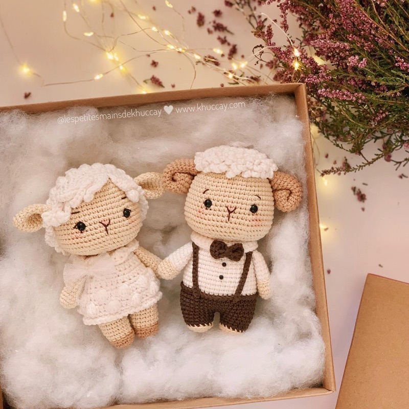 Cừu Daisy nhồi bông móc len