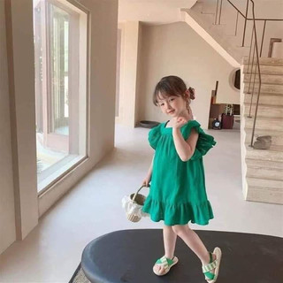 đầm xanh nơ sau size 12-40kg
