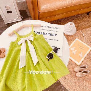 váy bé gái . váy dây váy hè , váy đi biển , váy nhà mộc baby kids #mocbabykids chất tơ xước cho bé từ 12-38kg