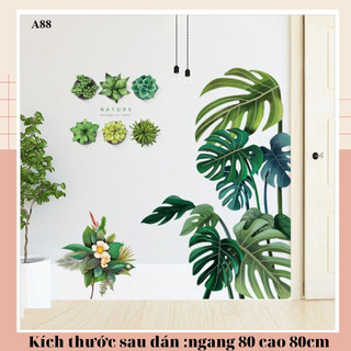 Decal dán tường Cây xanh A88 - Decal dán tường Hàn Quốc