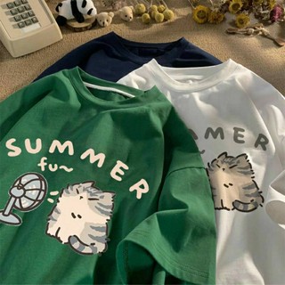 Áo thun tay lỡ unisex Summer Nam Nử