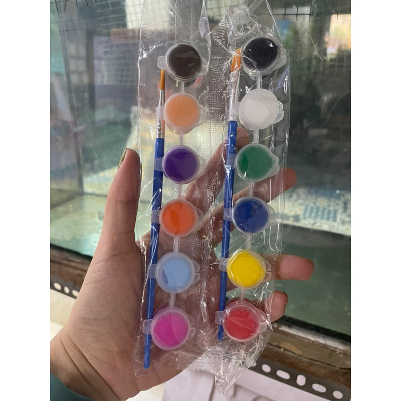 Bộ 6 hộp màu vẽ ACRYLIC dùng tô tượng, tô lên mọi chất liệu