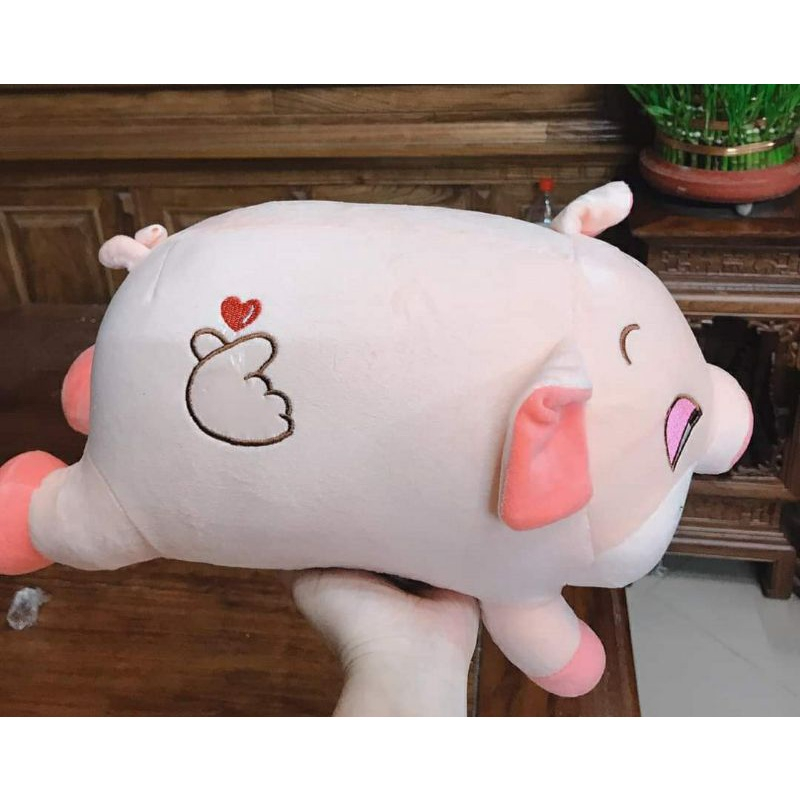 Gấu Bông Gối Ôm Heo Buồn Ngủ Heo Mắt Híp Béo Ú Đáng Yêu Ngộ Nghĩnh Co Dãn 4 Chiều Tina.vn size 45 cm