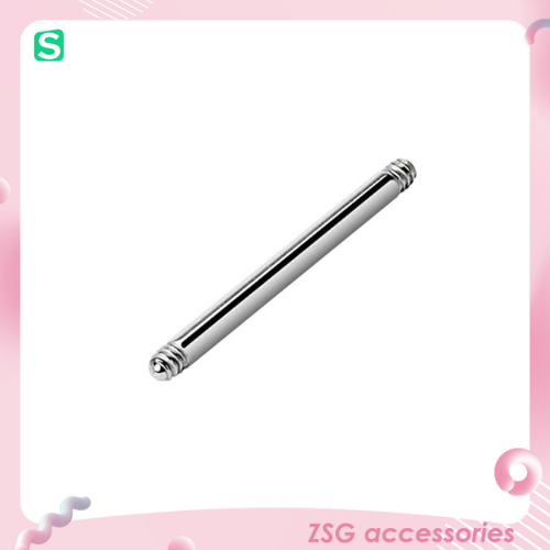 Thân khuyên tai / môi / chân mày cơ bản 16G thay thế khi bị chờn ren màu bạc chiều dài 6mm / 8mm / 10mm / 12mm