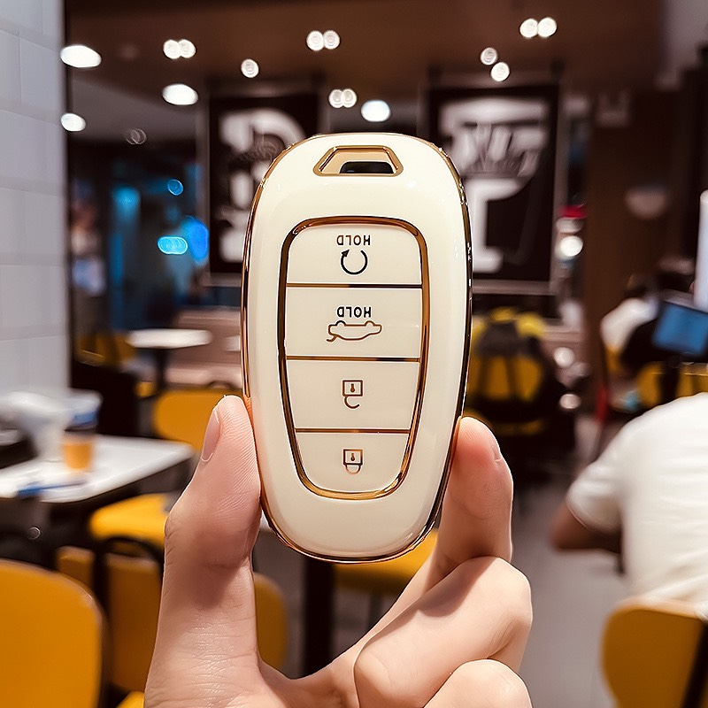 Ốp khóa xe Hyundai SANTAFE 2021-2022, Hyundai TUCSON 2022 -TPU cao cấp