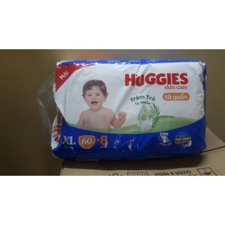 Tã quần huggies M76/L68/XL60+8 mẫu mới