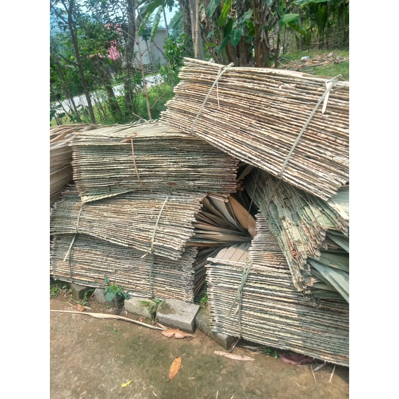 Tấm phên tranh cọ lợp mái nhà chòi. mái chống nóng.mái nhà trang trí tết.trang trí noel.giáng sinh