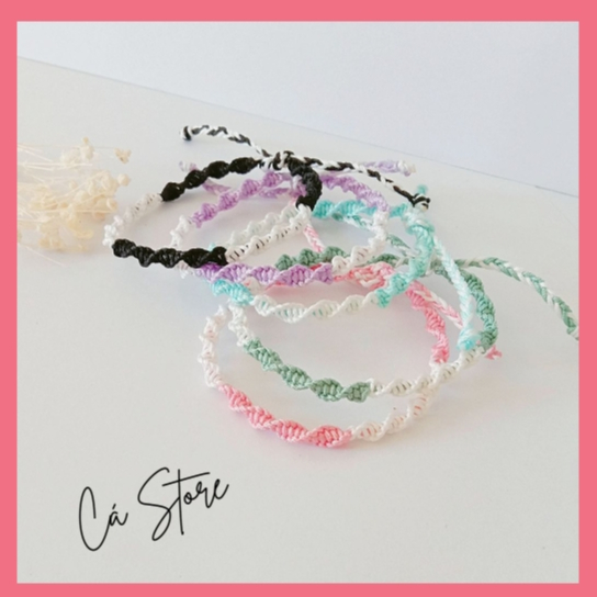 Vòng tay handmade dây xoắn hai màu siêu xinh