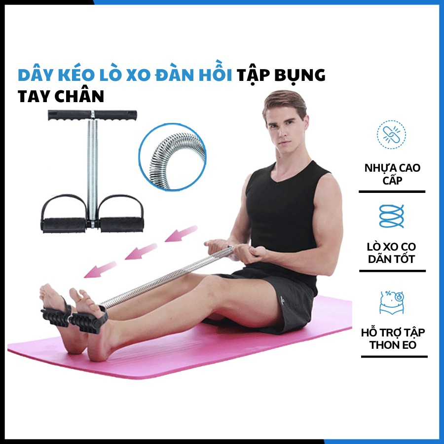 Dây kéo tập lưng bụng eo thon căng cơ Tummy Trimmer lò xo cứng chắn - Dây kéo tập đùi dây tập thể dục