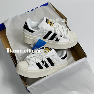 Giày Thể Thao Sneaker Adi,das Super Star Mũi Sò Đế Cao Màu Trắng Kem Cho Nam Nữ