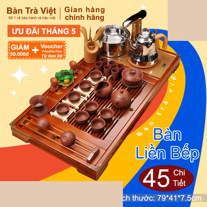 【Mới về】Bàn trà điện thông minh giá rẻ có đủ khay bàn, bếp pha trà, ấm chén gốm sứ nhiều mẫu đẹp tùy chọn theo sở thích