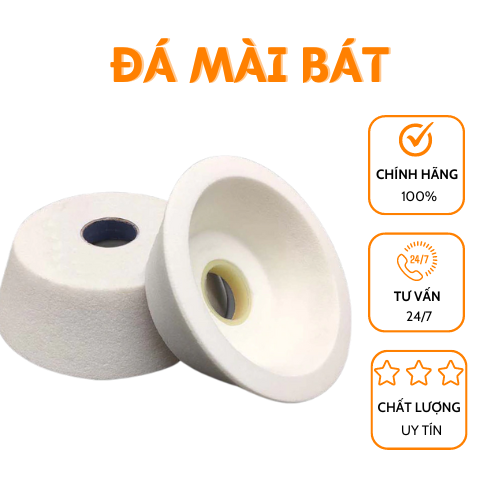 Đá mài bát, Đá mài chén nhiều quy cách 75mm, 100mm, 125mm, 150mm độ nhám 60# - donghung_store