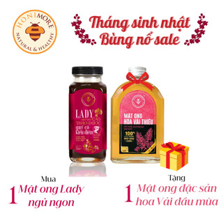 Combo Mật ong cao thảo dược Lady Honimore 310g/chai tặng 1 chai mật ong Hoa Vải Thiều Honimore 360g/chai