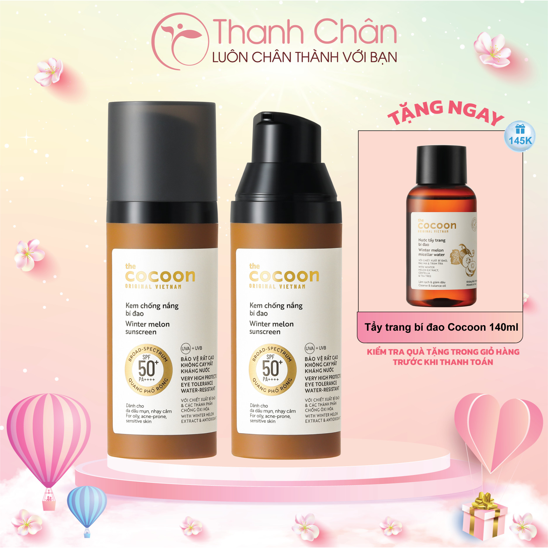 Kem Chống Nắng Bí Đao Cocoon Winter Melon Sunscreen 50ml