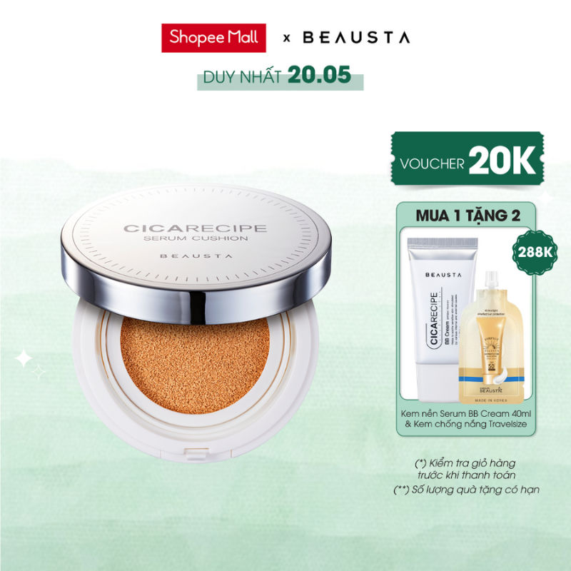 [Mã BMLTA50 giảm đến 50K đơn 99K] Phấn nước Beausta Cicarecipe Serum Cushion 15gr | BigBuy360 - bigbuy360.vn