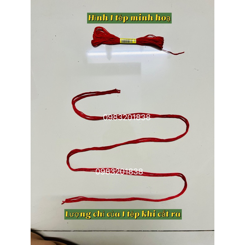 Chỉ cotton thêu tranh chữ thập mã chuẩn DMC