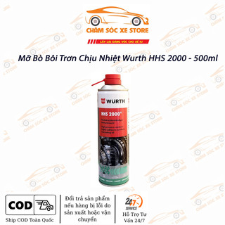 Mỡ Bò Nước Dạng Xịt Bôi Trơn Chịu Nhiệt Wurth HHS 2000 500ml chamsocxestore