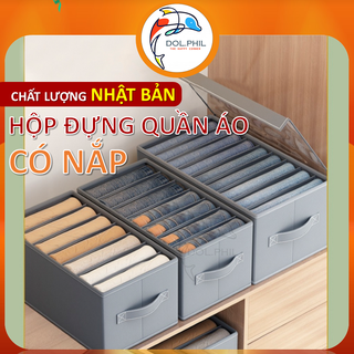  Hộp Đựng Quần Áo Đồ Lót Tất Có Nắp Dol.phil Store Túi Đựng Quần Áo Chia Ngăn Có Tấm Chipboard Cứng Màu Trơn Thanh Lịch 