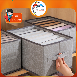Hộp Vải Đựng Quần Áo Túi Đựng Đồ Lót Tất Vớ Dol.phil Store Hộp Chia Ngăn Quần Áo Họa Tiết Đẹp Dễ Vệ Sinh Có Lớp Pp Dày