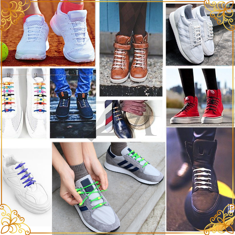 Dây giày silicone，Dây Giày Cao Su Đàn Hồi Thông Minh- silicon đàn hồi siêu bền bộ 12 dây