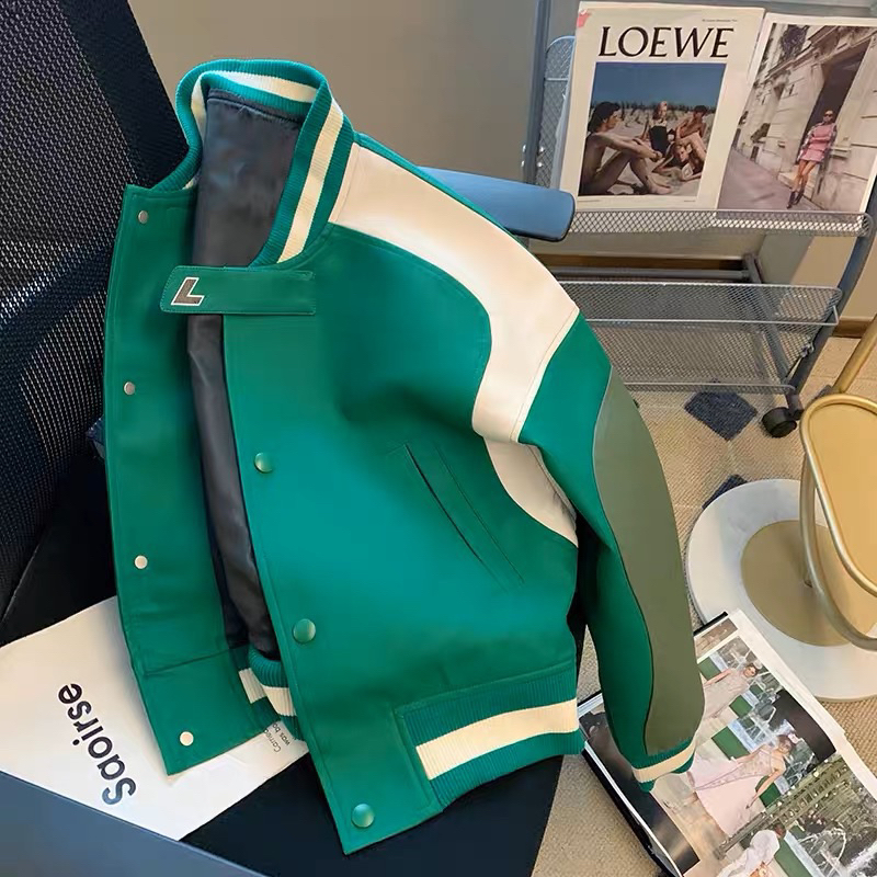 Jacket xanh cài nút