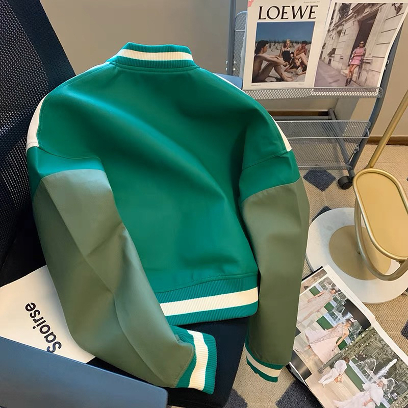 Jacket xanh cài nút