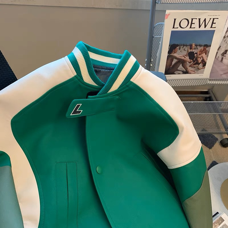 Jacket xanh cài nút