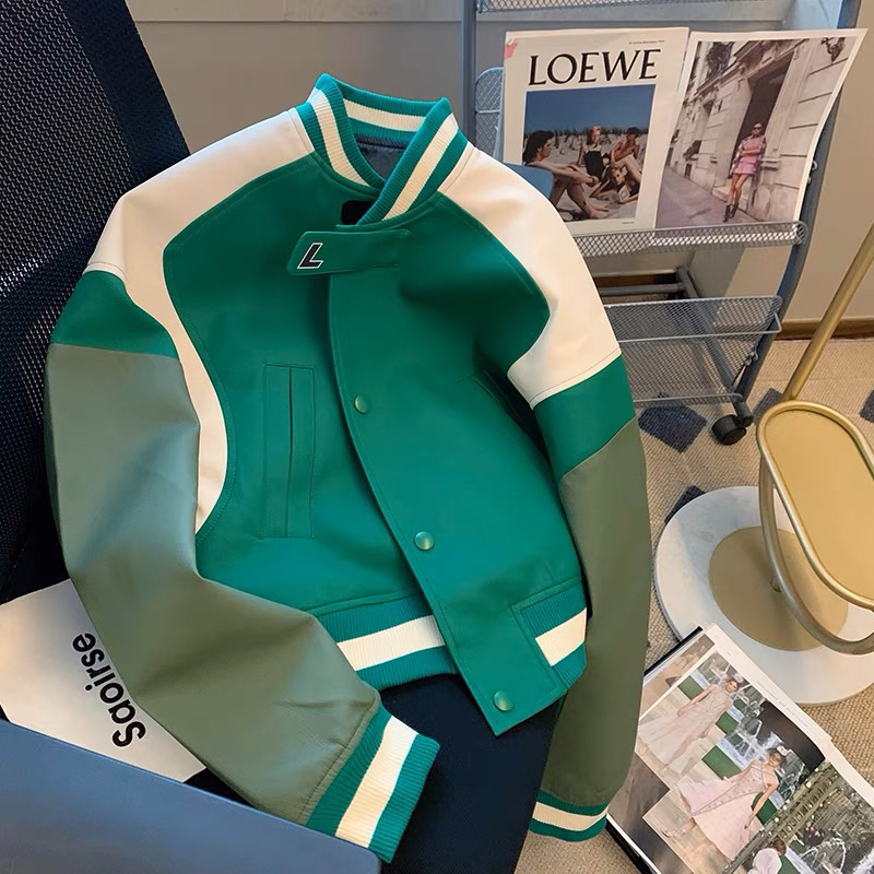 Jacket xanh cài nút