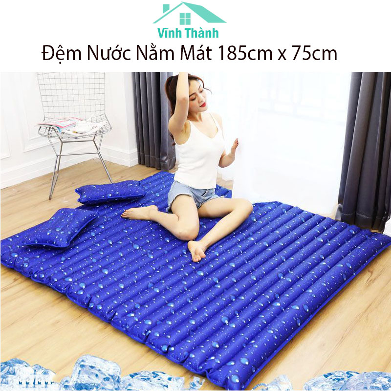 Đệm nước mát gia đình đủ size đủ màu họa tiết ngẫu nhiên kích thước 185cm x 75cm