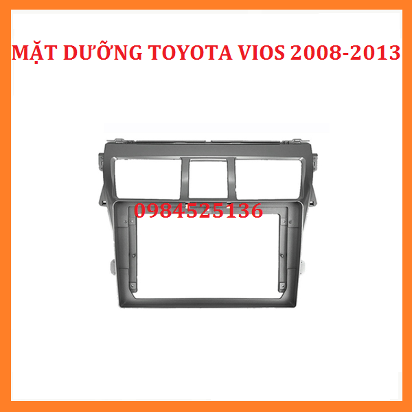 Mặt Dưỡng Xe Toyota Vios 2008-2013 Lắp Màn Hình Android 9 inch - Mặt Dưỡng Kèm Dây Nguồn ZIN cho xe vio Vios