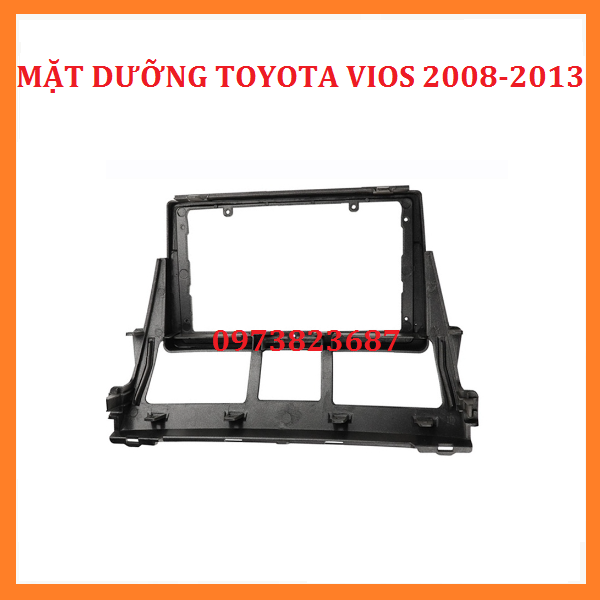 Mặt Dưỡng Xe Toyota Vios 2008-2013 Lắp Màn Hình Android 9 inch - Mặt Dưỡng Kèm Dây Nguồn ZIN cho xe vio Vios
