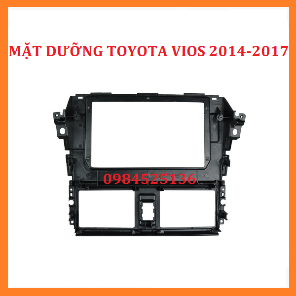 Mặt dưỡng kèm dây nguồn zin lắp màn hình android cho xe TOYOTA VIOS 2014-2017.Khung dưỡng lắp màn dvd 10inch xe VIOS