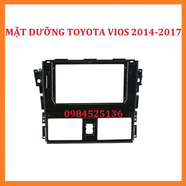Mặt dưỡng kèm dây nguồn zin lắp màn hình android cho xe TOYOTA VIOS 2014-2017.Khung dưỡng lắp màn dvd 10inch xe VIOS