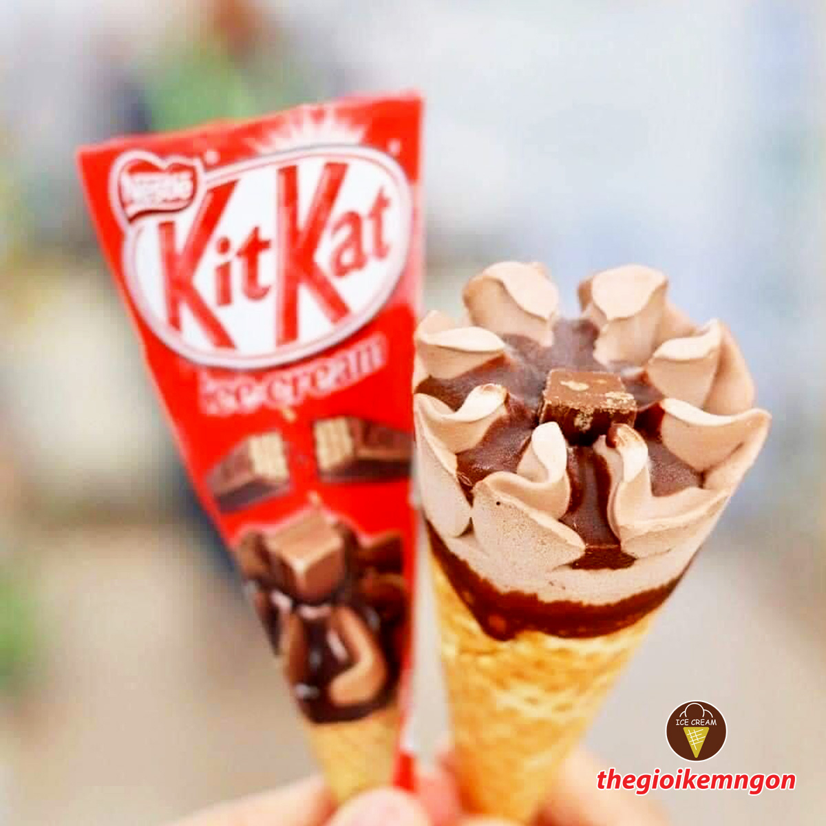 Kem ốc quế Nestle Kitkat Drumstick 80g