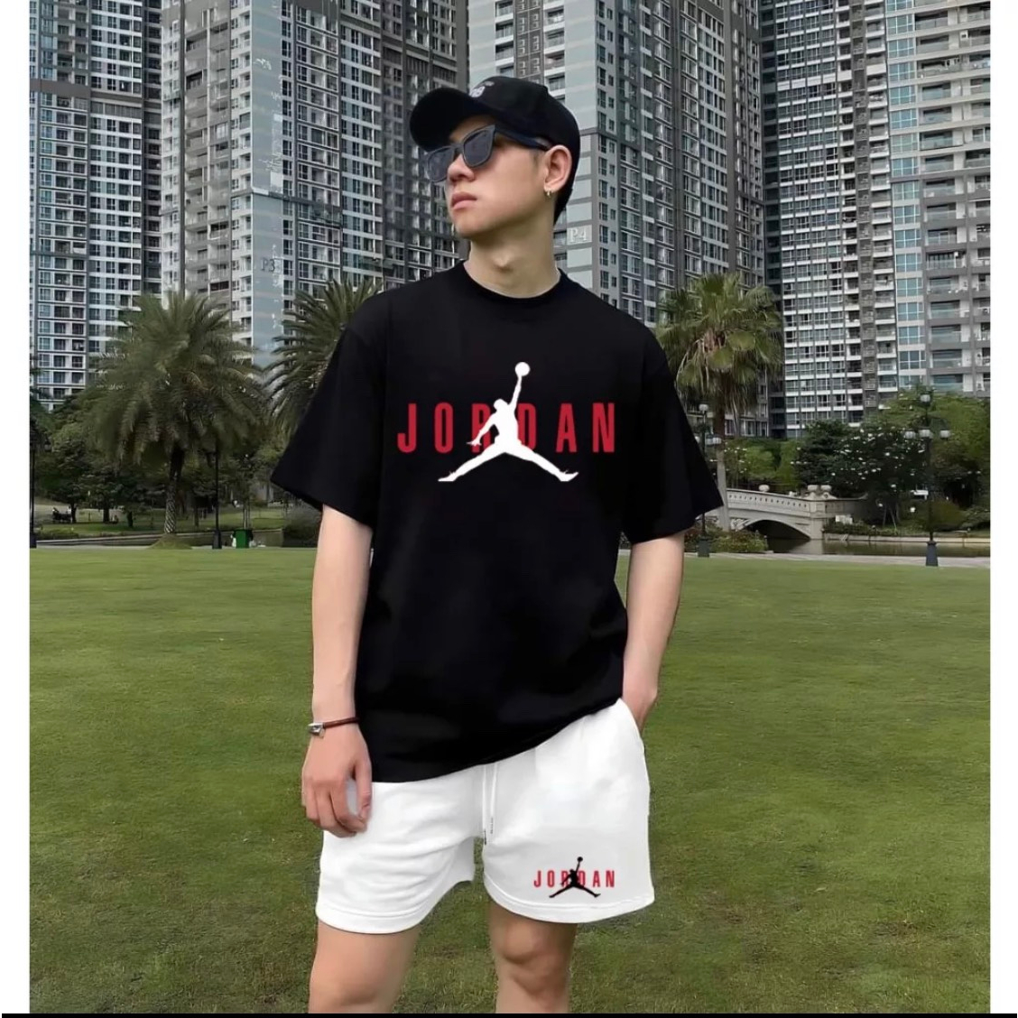 Bộ Quần Áo Thể Thao Mùa Hè Nam Nữ Họa Tiết JOCDAN