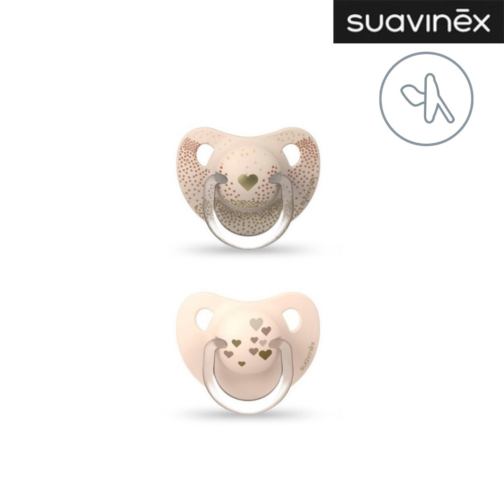 Bộ 2 ti giả cho bé 6-18 tháng Gold Spread Joy Suavinex