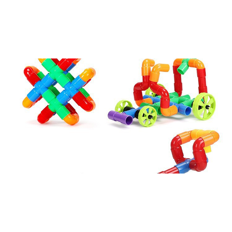 Đồ chơi xếp hình lắp ráp ống nước 176 chi tiết to tặng kèm hộp đựng kèm sách hướng dẫn