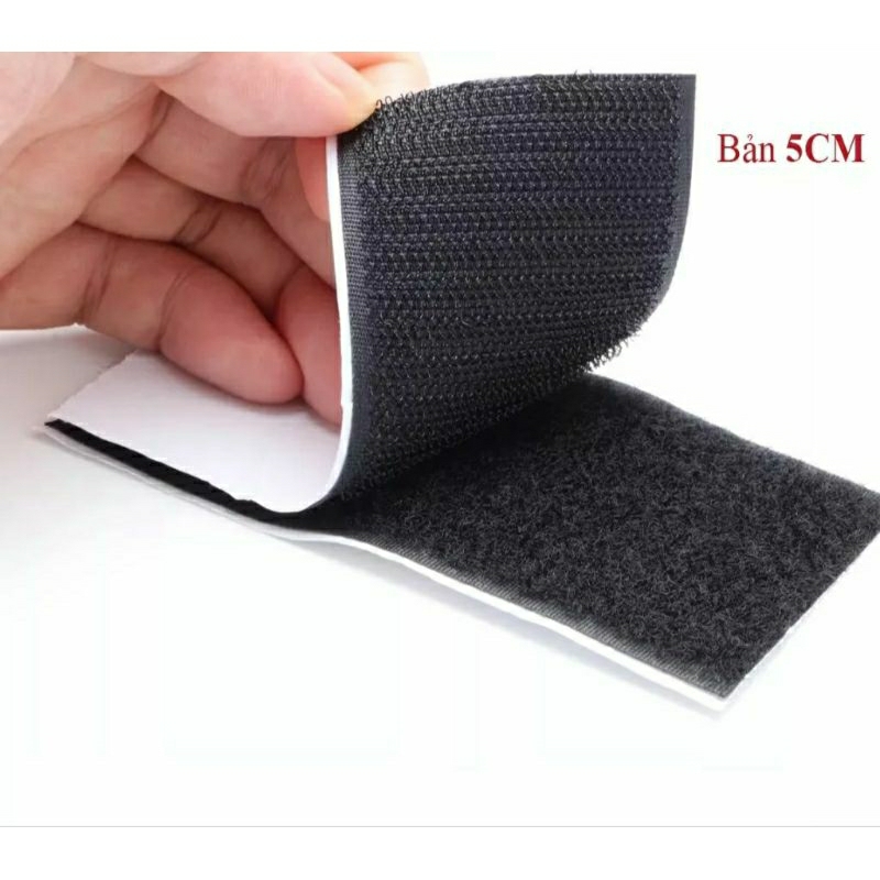[1 Mét] miếng dán xé bản 5cm có keo sẵn bao gồm 2 mặt nhám và bông dán cố định thảm lót sàn,sàn cốp xe oto