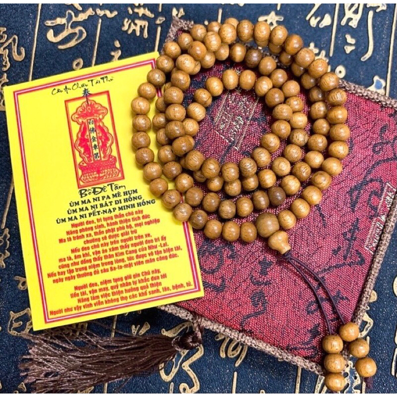 🔥Giá Sỉ 🔥  Vòng Tay Gỗ 108 Hạt Cao Cấp Kèm Hộp Gấm 😍❤️🤩