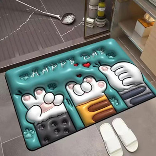 Thảm chân 3D họa tiết siêu cute( giao màu ngẫu nhiên)