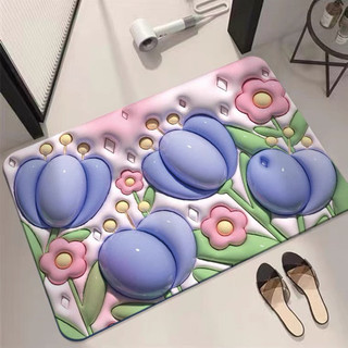 Thảm chân 3D họa tiết siêu cute( giao màu ngẫu nhiên)