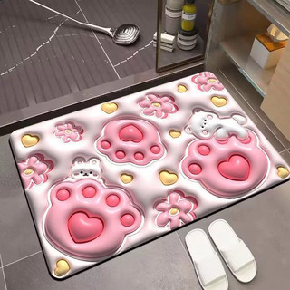 Thảm chân 3D họa tiết siêu cute( giao màu ngẫu nhiên)