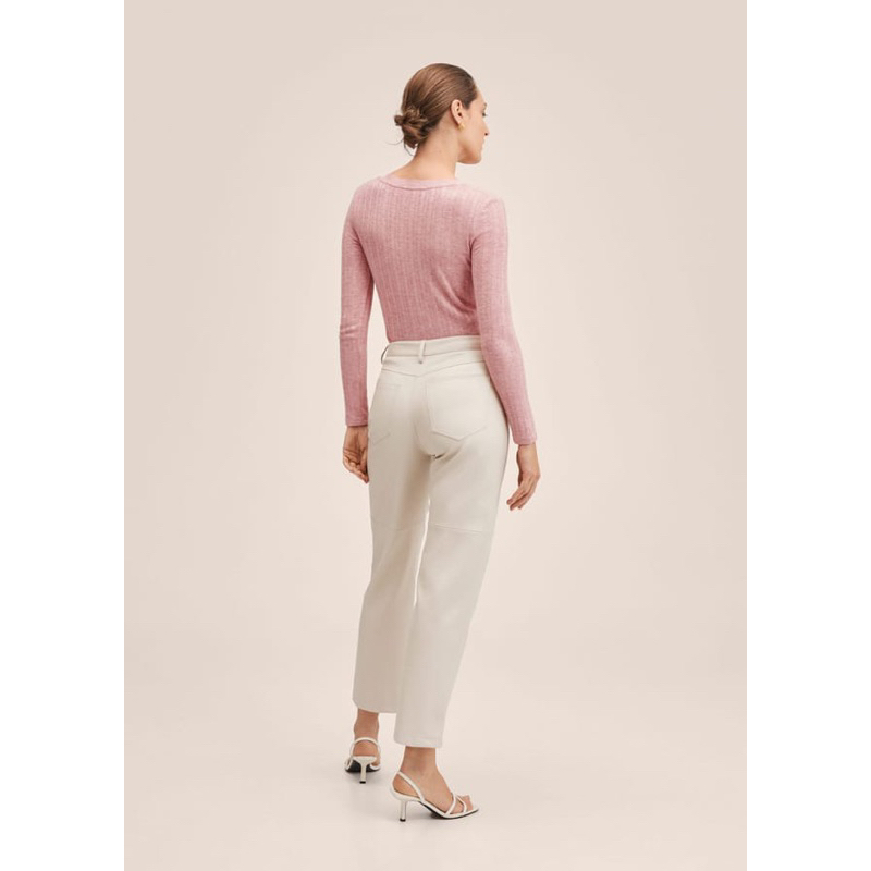 Áo tay dài dệt kim Ribbed Knit T-Shirt MG