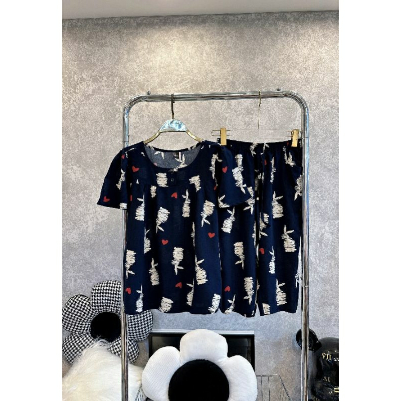 - BỘ LỬNG ÁO TAY BÚP - LANH/TOLE VNXK F21