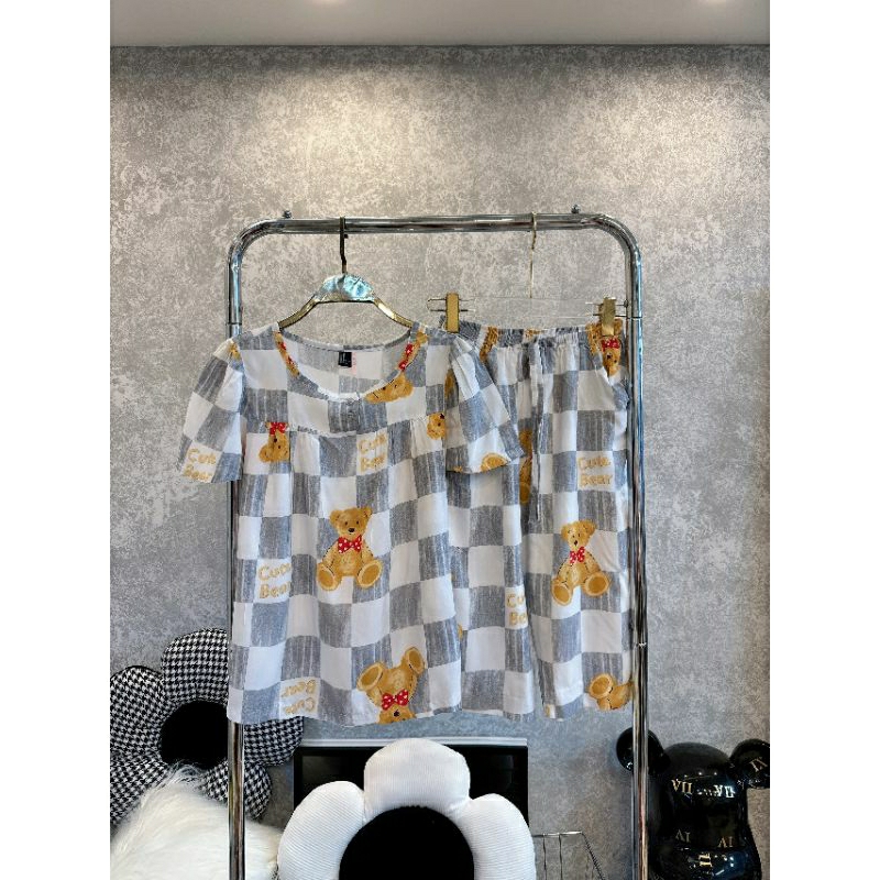 - BỘ LỬNG ÁO TAY BÚP - LANH/TOLE VNXK F21