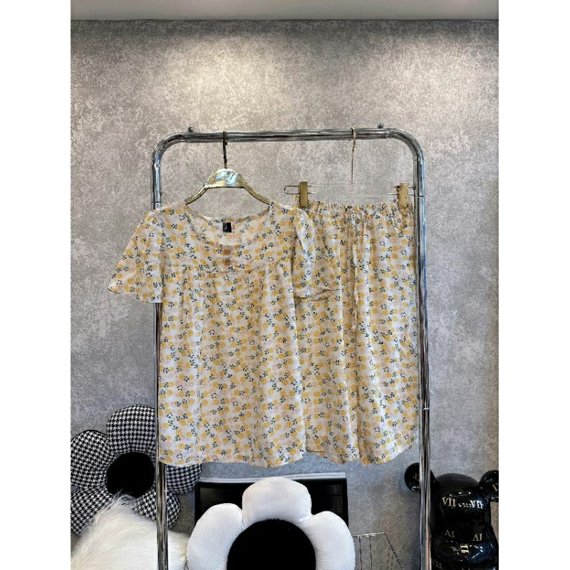 - BỘ LỬNG ÁO TAY BÚP - LANH/TOLE VNXK F21