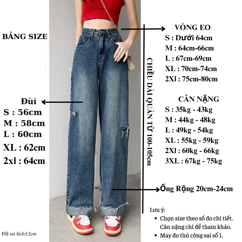 Quần jean nữ đen xám rách gối CẠP CAO HeyBig, quần bò jeans rách gối nữ phom rộng phong cách Ulzzang 2023