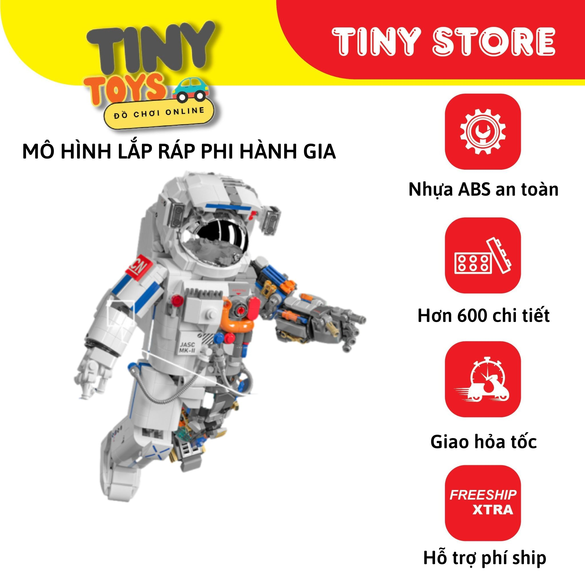 Đồ chơi lắp ráp mô hình phi hành gia nhựa ABS siêu đẹp cao cấp hơn 800 chi tiết
