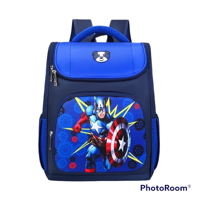 Balo chống gù cho học sinh cấp 1 cấp 2 họa tiết bé trai siêu nhân người nhện đội trưởng mỹ xe đua mc queen | BigBuy360 - bigbuy360.vn