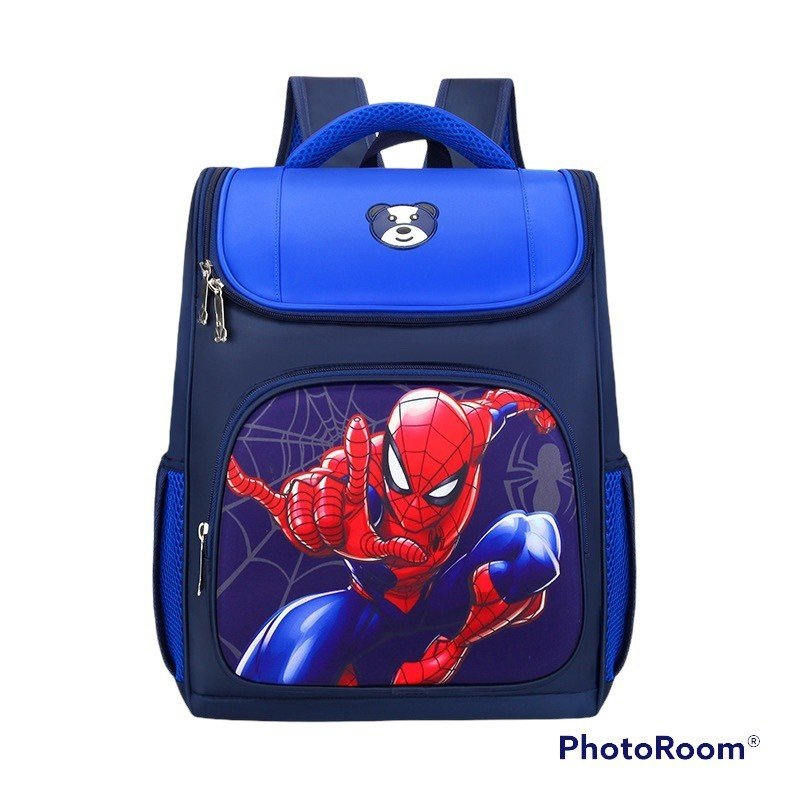 Balo chống gù cho học sinh cấp 1 cấp 2 họa tiết bé trai siêu nhân người nhện đội trưởng mỹ xe đua mc queen | BigBuy360 - bigbuy360.vn